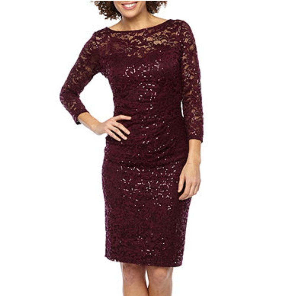 💎NWT! 💎Sequin Lace Sheath Dress - sz8